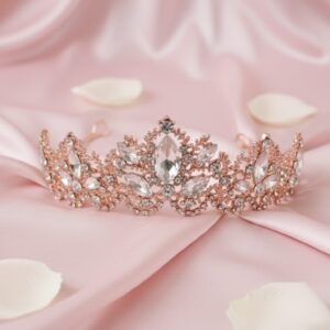 Rose Gold Floral Bridal Tiara
